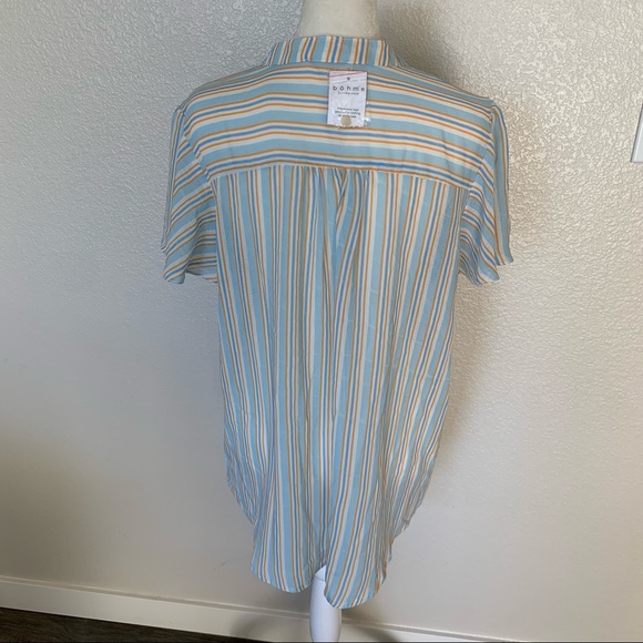 NWT Bohme striped sheer top size Large - Picture 4 of 7